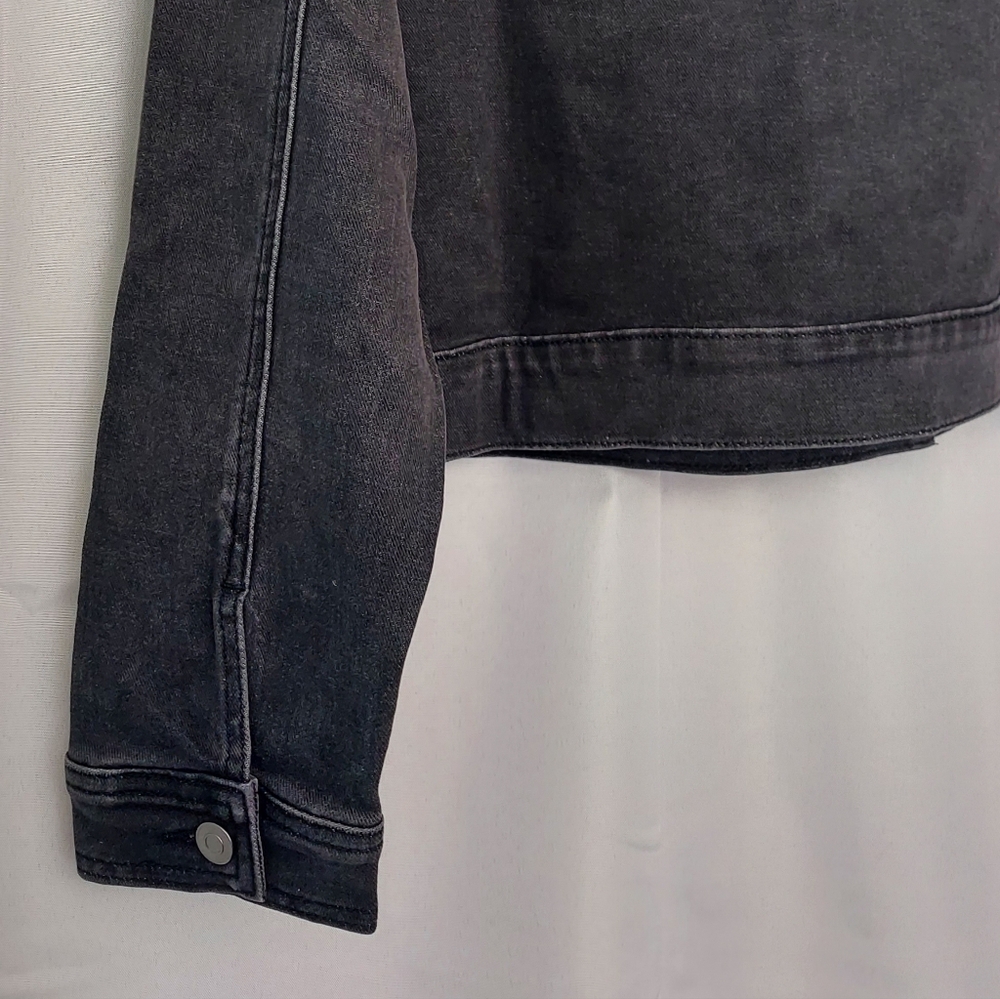 Kate &  Mallory Women's Black Denim Rhinstone Jacket Size Large NWOT - Picture 13 of 14